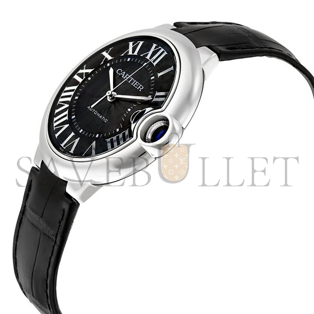 Ca*t*er ballon bleu series black leather strap watch wsbb0003